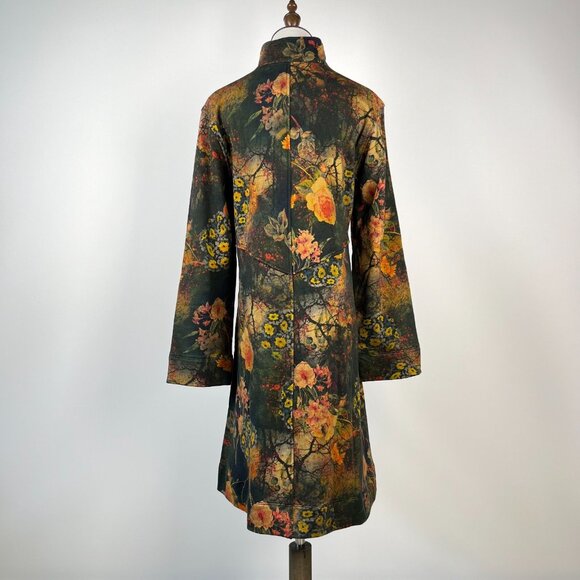NWOT Johnny Was Traviata Military Jacket Floral Cotton Coat Size S - Picture 7 of 12